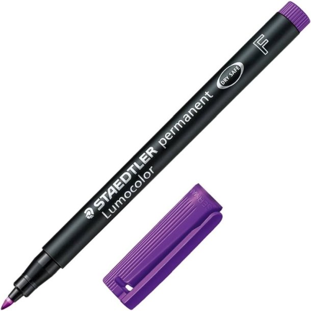 Staedtler Permanent marker - Lumocolor - rund spids - 0,6 mm - lilla