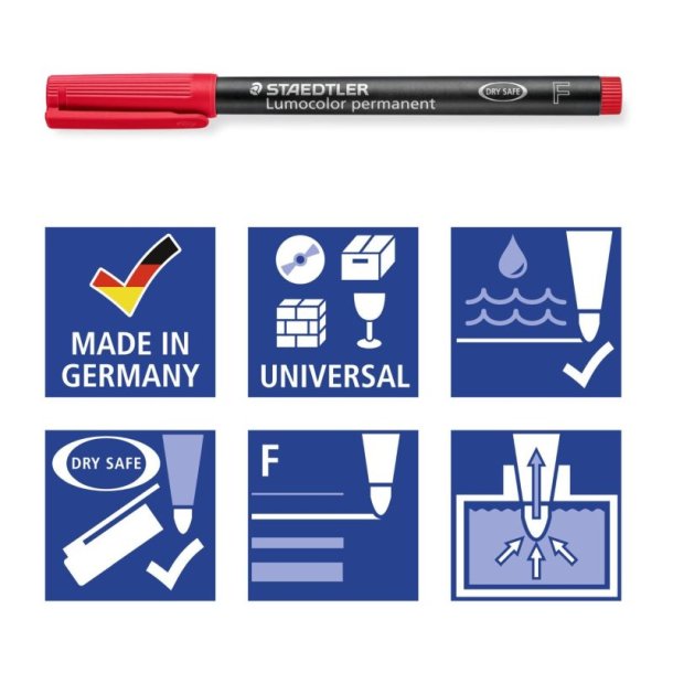 Staedtler Permanent marker - Lumocolor - rund spids - 0,6 mm - lilla