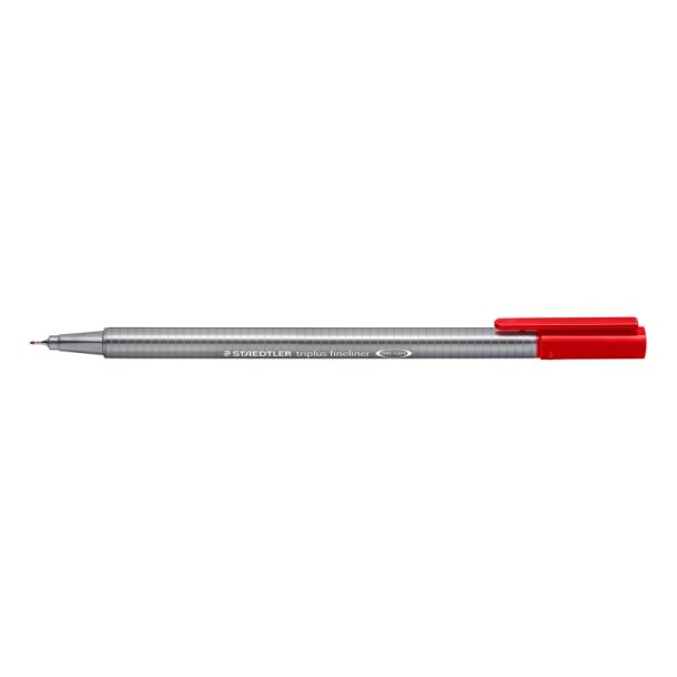 Staedtler Fineliner - Triplus - 0,3 mm - ergonomisk trekantet design - superfin metalspids - rd