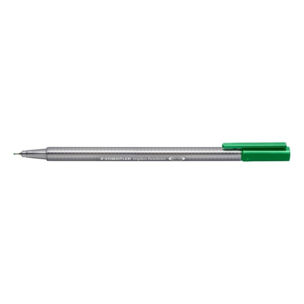 Staedtler Fineliner - Triplus - 0,3 mm - ergonomisk trekantet design - superfin metalspids - grn