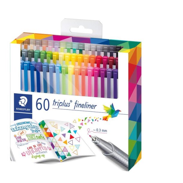 Staedtler Triplus Fineliner - 60 stk., 40 farver
