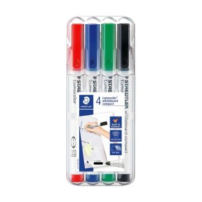 Staedtler whiteboard Marker - Lumocolor - Compact - assorteret farver - 4 stk.