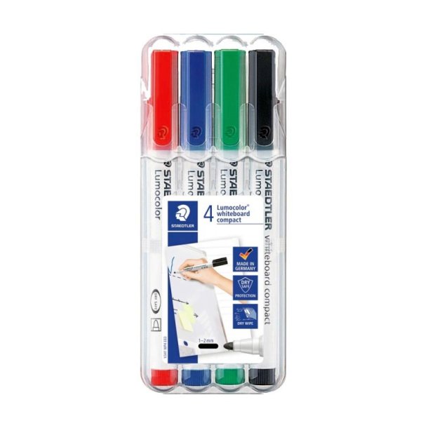 Staedtler whiteboard Marker - Lumocolor - Compact - assorteret farver - 4 stk.