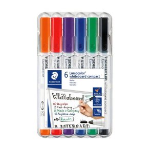 Staedtler whiteboard Marker - Lumocolor - Compact - assorteret farver - 6 stk.