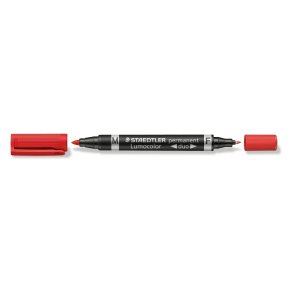 Staedtler Permanent marker - Lumocolor - Duo - 0,6-1,5mm - r�d