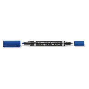 Staedtler Permanent marker - Lumocolor - Duo - 0,6-1,5mm - bl�