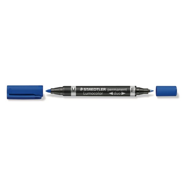 Staedtler Permanent marker - Lumocolor - Duo - 0,6-1,5mm - bl