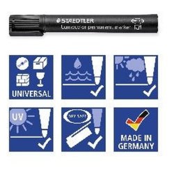 Staedtler Permanent marker - Lumocolor - skr spids - 2-5mm - gul