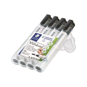 Staedtler whiteboard marker Lumocolor sort 4-s�t - 2,0 mm