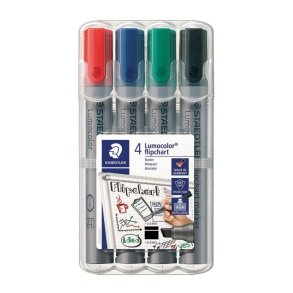 Staedtler Flipchart markerst - 2-5mm 4 stk Lumocolor skr spids