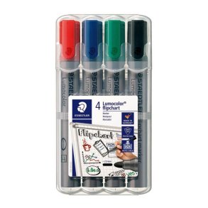 Staedtler Flipchart markerst 2mm - 4 stk Lumocolor rund spids