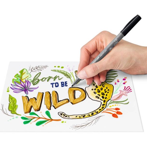 Staedtler fiber pen - Pigment Arts - intens sort