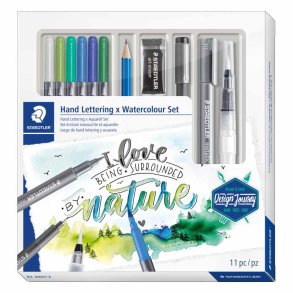 Staedtler Handlettering + vandfarves�t - Assorteret farver - 11 stk.