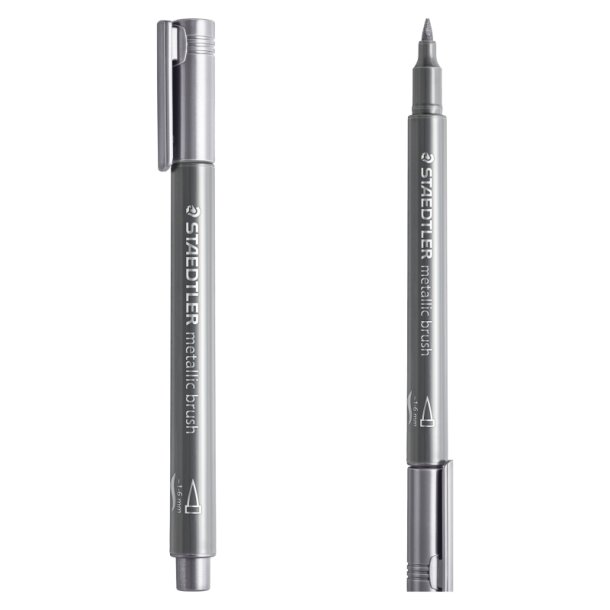 Staedtler Metallic brush marker - 1-6 mm - slv