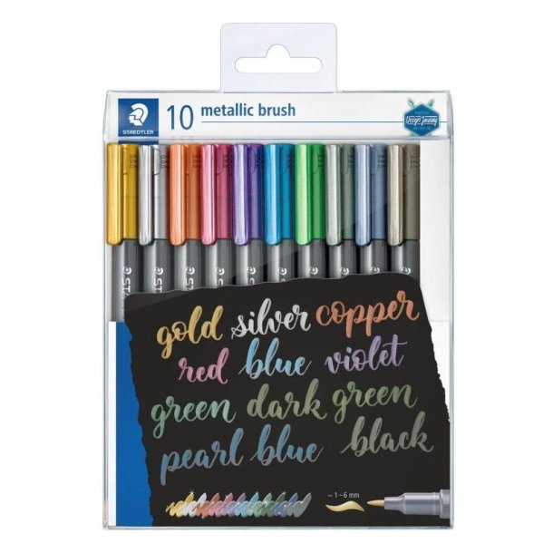 Staedtler Metallic marker - brush - Assorteret farver - 10 stk.