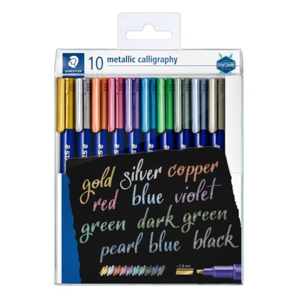 Staedtler Metallic marker - kalligrafi - Assorteret farver - 10 stk.