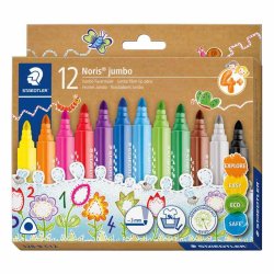 Staedtler Tusser - Noris Jumbo 328 - B�rnetusser - S�lv Stjerne Design - Assorterede Farver