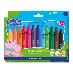 Staedtler Tusser - Noris Junior 329 - Gurli Gris - B�rnetusser - 12 Assorterede Farver