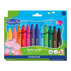 Staedtler Tusser - Noris Junior 329 - Gurli Gris - B�rnetusser - 12 Assorterede Farver