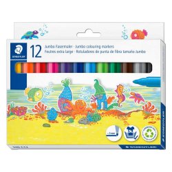 Staedtler Tusser - Noris Jumbo 340 - B�rnetusser - 3,0 mm - 12 Assorterede Farver