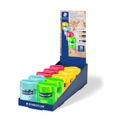 Staedtler Blyantspidser m/holder Double ass farver