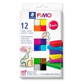 Staedtler Fimo Soft - Basic Colors, 12x25g ass.