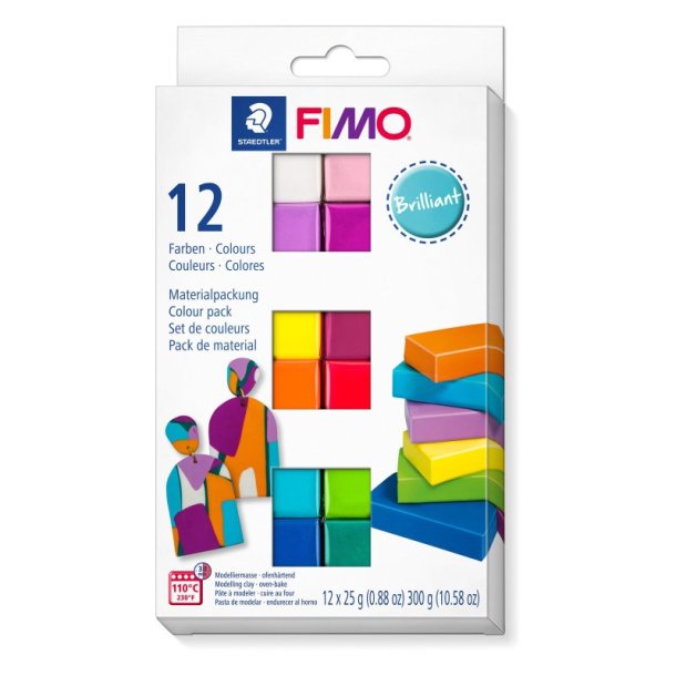 Staedtler Fimo Soft - Brilliant Colors, 12x25g ass.