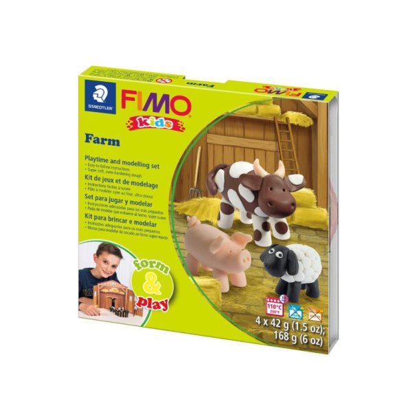 Staedtler Fimo Kids Form &amp; Play - Bondeg�rd - 4x42g