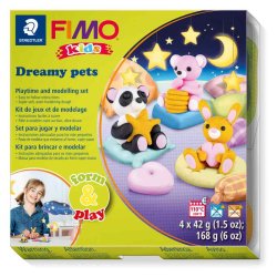 Staedtler Fimo Kids Form &amp; Play - Dr�mmedyr - 4x42g