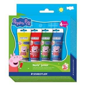 Staedtler Fingermaling Noris Junior &ndash; Gurli Gris &ndash; 4 stk 75 ml i assorteret farver