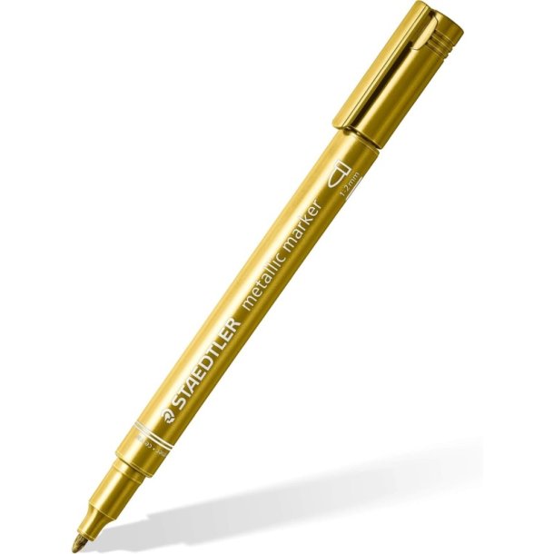 Staedtler Fineliner 308 pigment - 0,3/0,5/0,7mm sort + 1 slv 1 guld