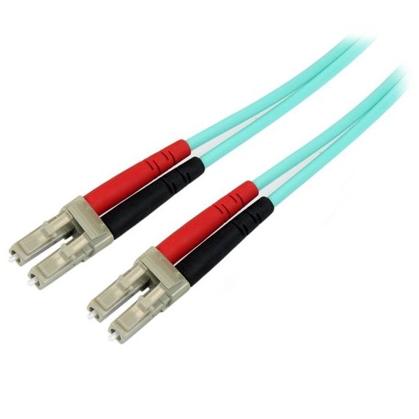 STARTECH.COM Aqua OM4 Duplex Multimode Fiber 2m - 100 Gb Fiber &ucirc; LC to LC Fiber Patch Cable