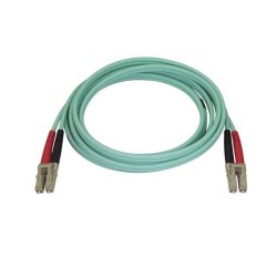 STARTECH.COM Aqua OM4 Duplex Multimode Fiber 2m - 100 Gb Fiber &ucirc; LC to LC Fiber Patch Cable
