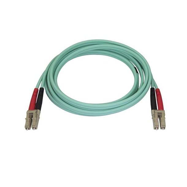 STARTECH.COM Aqua OM4 Duplex Multimode Fiber 2m - 100 Gb Fiber &ucirc; LC to LC Fiber Patch Cable