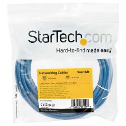 StarTech.com 6ASPAT5MBL - 5 m - Cat6a - S/UTP (STP) - RJ-45 - RJ-45