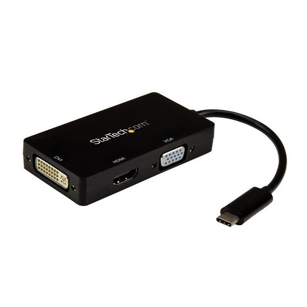 StarTech.com CDPVGDVHDBP - USB-C - DVI - HDMI udgang - VGA - 3840x2160