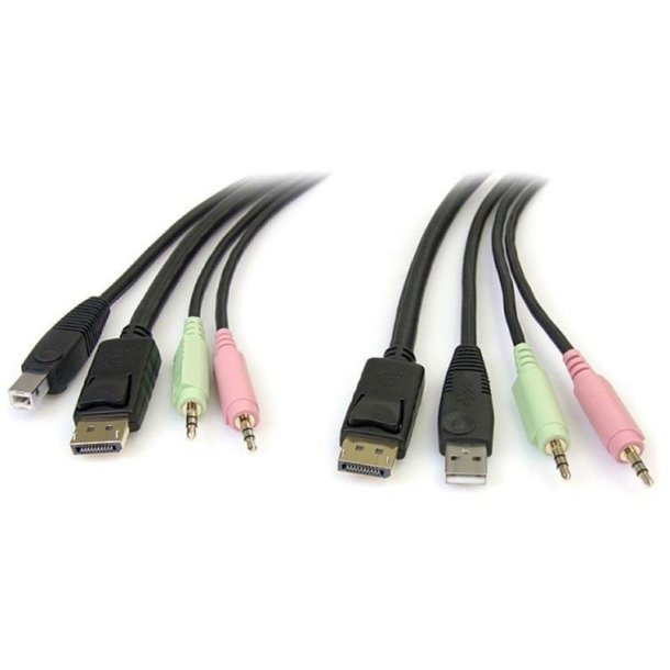 StarTech.com DP4N1USB6 - 1,829 m - USB - DisplayPort - USB A - 2x3.5mm