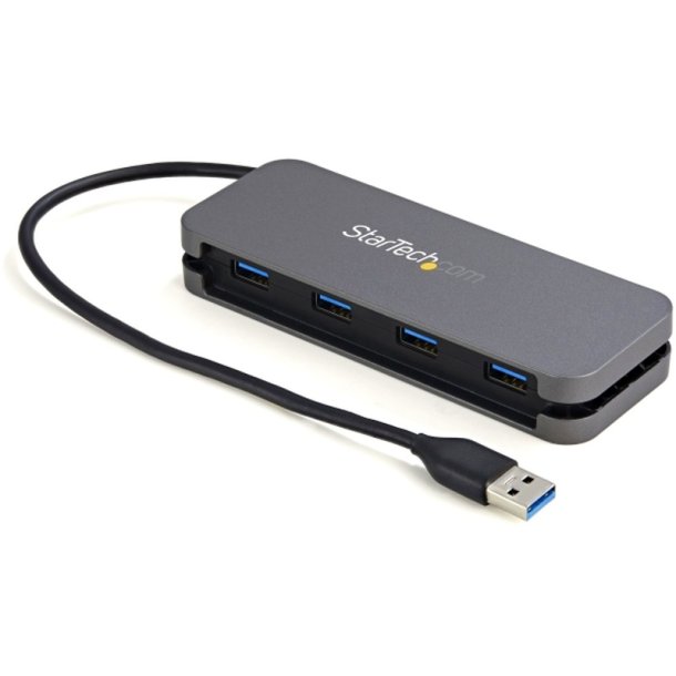 StarTech.com HB30AM4AB - USB 3.2 - USB 3.2 - 5000 Mbit/s - Plast - 0,28 m