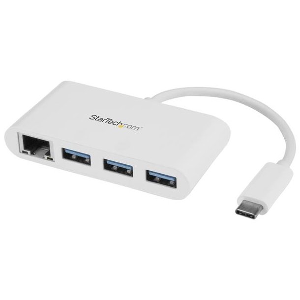 StarTech.com HB30C3A1GEA - Ledningsfrt - USB - Ethernet - 1000 Mbit/s