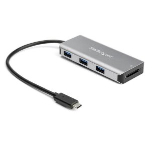 StarTech.com HB31C3ASDMB - USB 3.2 Type-C - USB 3.2 Type-A - SD - 10000 Mbit/s - Aluminium - Plast