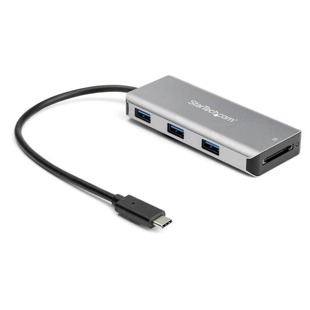 StarTech.com HB31C3ASDMB - USB 3.2 Type-C - USB 3.2 Type-A - SD - 10000 Mbit/s - Aluminium - Plast