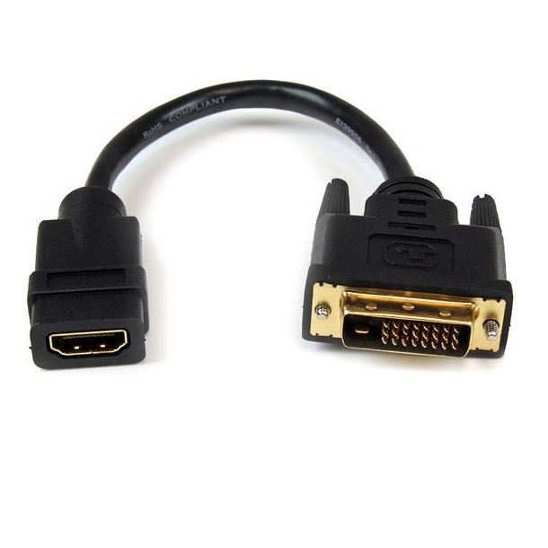 StarTech.com HDDVIFM8IN - 0,203 m - HDMI Type A - DVI-D - Hunstik - Hanstik