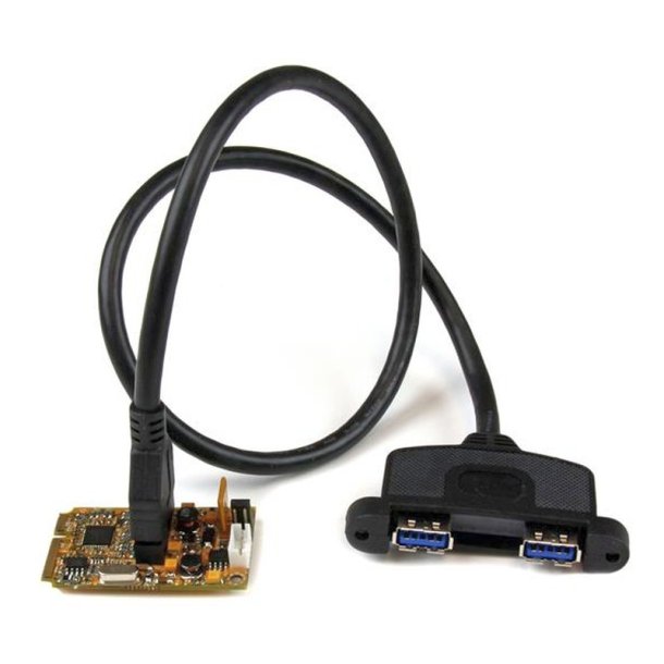 StarTech.com MPEXUSB3S22B - PCIe - USB 3.2 - 1xIDC - 1xSP4 - 1xMini PCI E x1 - 2xUSB 3.0 A