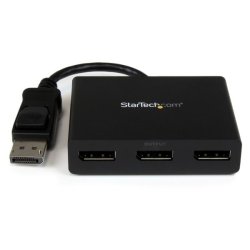 StarTech.com MSTDP123DP - DisplayPort - 3x DisplayPort - Plast - 0,19 m - FCC