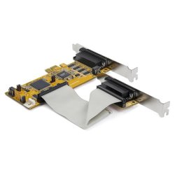 StarTech.com PEX8S1050LP - PCIe - Seriel - Fuld hjde/lav profil - RS-232 - Gul - TAA