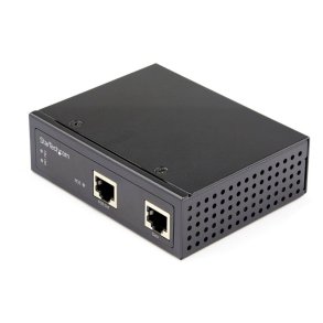 StarTech.com POEINJ1G90W - Netv�rksgentager - 100 m - 1000 Mbit/s - Microsemi PD69204 - Fuld
