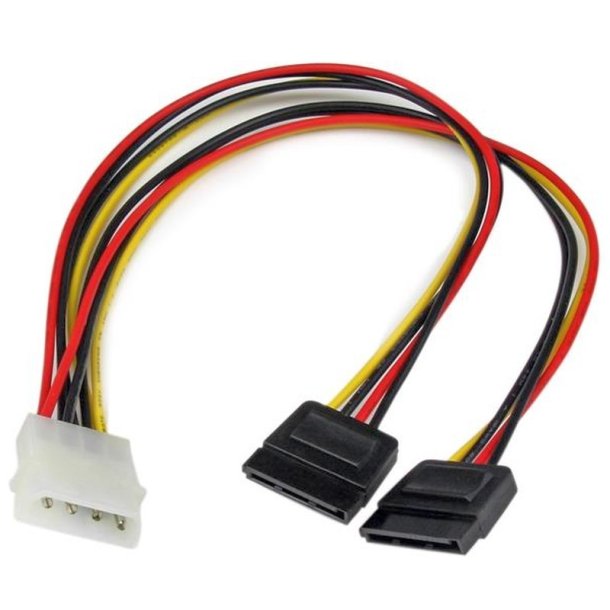 StarTech.com PYO2LP4SATA - 0,304 m - Molex (4-pin) - 2xSATA 15 stikben - Hanstik