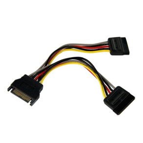 StarTech.com PYO2SATA - 0,15 m - SATA 15-stik - 2xSATA 15 stikben
