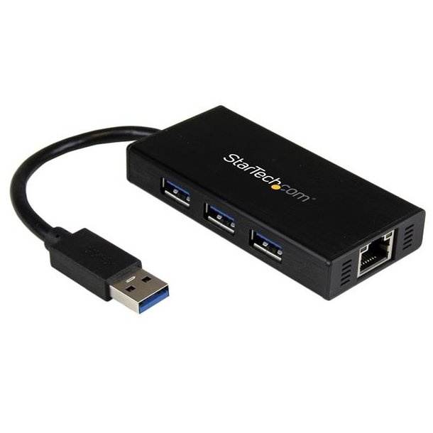 StarTech.com ST3300GU3B - Ledningsfrt - USB - Ethernet - 5000 Mbit/s