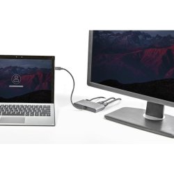 StarTech.com TB3DKM2HDL - Ledningsfrt - Thunderbolt 3 - 10,100,1000 Mbit/s - 3840x2160